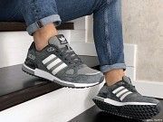 Мужские кроссовки серые с белым ZX 750 9039 Мелитополь