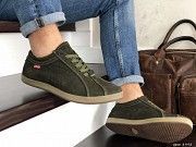 Мужские кроссовки темно зеленые Levis 8998 Мелитополь