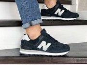 Мужские кроссовки темно синие с белым NB 574 8982 Мелитополь