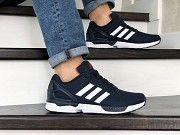 Мужские кроссовки темно синие с белым и черным Zx Flux 9062 Мелитополь
