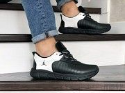Мужские кроссовки черные с белым Air Jordan 9027 Мелитополь