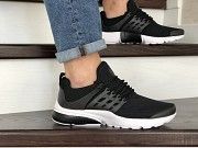 Мужские кроссовки черные с белым Presto 8964 Мелитополь