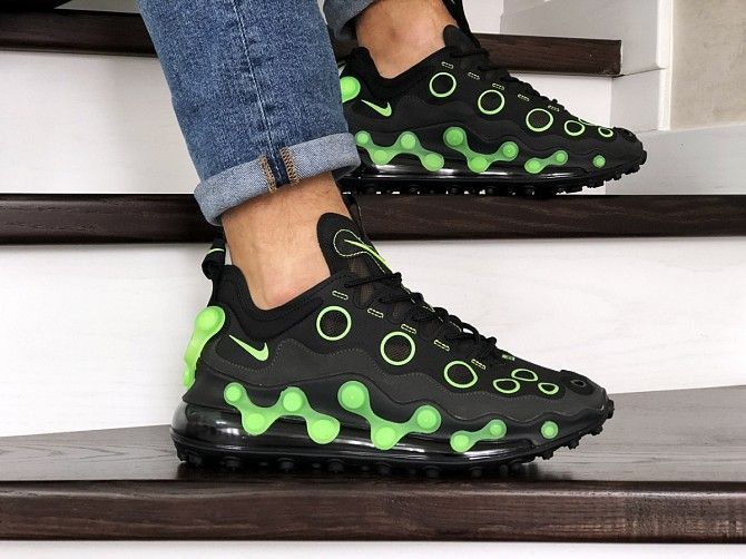 Мужские кроссовки черные с салатовым Air Max 720 Ispa 9046 Мелитополь - изображение 1