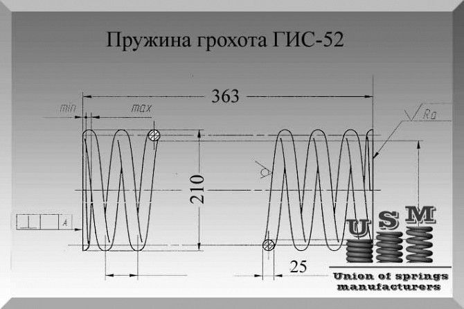 Пружина грохота ГИС-52 Полтава - изображение 1