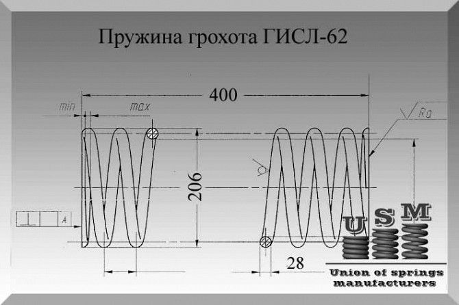 Пружина грохота ГИСЛ-62 Полтава - изображение 1