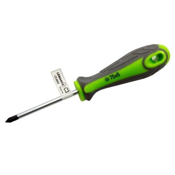 Отвертка Lemanso PH1x75 (5х75)  LTL40002 серо-зелёная Киев - изображение 1