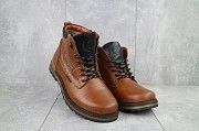 Ботинки мужские Zangak 941 риж рыжий-черные (натуральная кожа, зима) Мелитополь