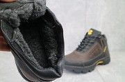 Кроссовки мужские Anser 124 черные-коричневые (натуральная кожа, зима) Мелитополь