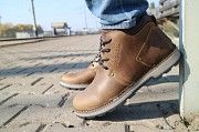 Мужские ботинки кожаные зимние оливковые Yuves 781 Мелитополь