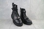 Женские ботинки кожаные зимние черные Mkrafvt C249 Мелитополь