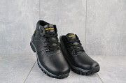 Мужские ботинки кожаные зимние черные Yuves 802 Мелитополь