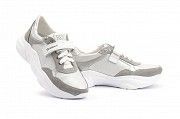 Женские кроссовки кожаные весна/осень серебристые-белые Broxci 11102,1 Мелитополь