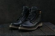 Мужские ботинки кожаные зимние черные Brand Б-25 Мелитополь