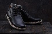 Мужские ботинки кожаные зимние черные Yuves Clas Мелитополь