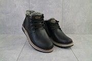 Мужские ботинки кожаные зимние черные-матовые Yuves Clas Мелитополь