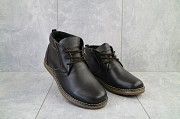 Мужские ботинки кожаные зимние коричневые Yuves 801 Мелитополь