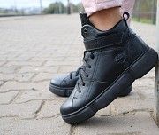 Женские ботинки кожаные зимние черные Road-style БС105-01К Мелитополь