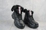 Женские ботинки кожаные зимние черные Best Vak БЖ 52-01 Мелитополь