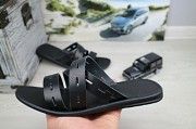 Мужские шлепанцы кожаные летние черные Bonis Original 37 Мелитополь