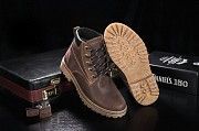 Мужские ботинки кожаные зимние коричневые-матовые Yuves 444 Мелитополь