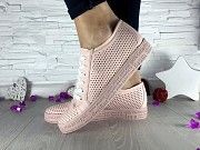 Женские кеды кожаные весна/осень розовые Pav 4503 -41 Мелитополь