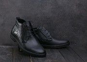 Мужские ботинки кожаные зимние черные L-Style 3589 Мелитополь