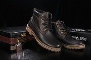 Мужские ботинки кожаные зимние коричневые Yuves 444 Мелитополь