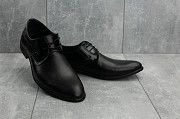 Мужские туфли кожаные весна/осень черные Slat 1800 Мелитополь