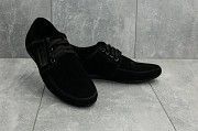 Мокасины мужские Vankristi 210 черные (замша, весна/осень) Мелитополь