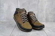 Мужские кроссовки кожаные зимние черные-коричневые Anser 100 Мелитополь