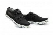 Женские кеды кожаные весна/осень черные CrosSAV 416L Мелитополь