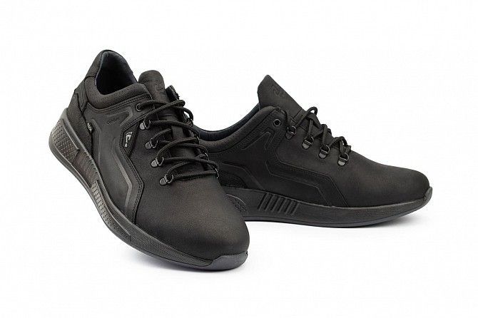 Мужские кроссовки кожаные весна/осень черные Clubshoes 19/41 Мелитополь - изображение 1