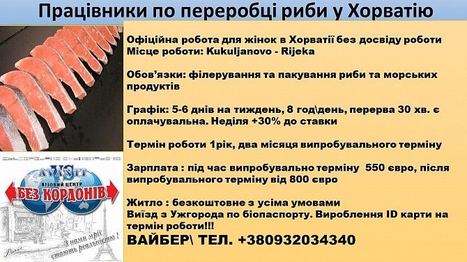 робота в Хорватії для жінок Борислав - изображение 1