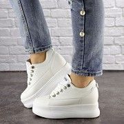 Женские белые кроссовки на танкетке Jack 1545 (39 размер) Мелитополь