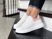 Женские кроссовки белые с розовым 9083 Мелитополь