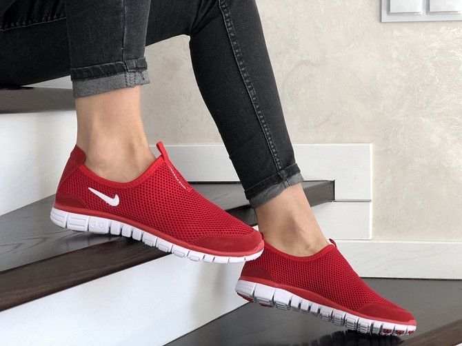 Женские кроссовки красные Free Run 9218 Мелитополь - изображение 1