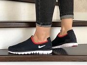 Женские кроссовки темно синие с белым и красным Free Run 9209 Мелитополь