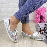 Женские стильные серебристые кеды в сеточку 1040 (36 размер) Мелитополь