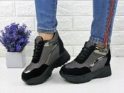 Кроссовки женские на танкетке Marion черные 1097 (36 размер) Мелитополь