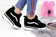 Кроссовки женские на танкетке черные My Style 1146 (38 размер) Мелитополь