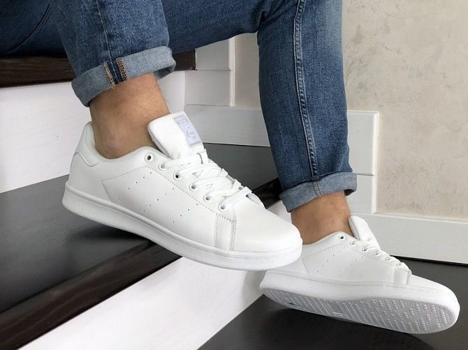 Мужские кеды белые Stan Smith 9073 Мелитополь - изображение 1