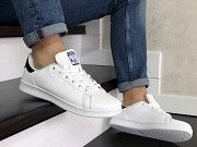 Мужские кеды белые с черным Stan Smith 9075 Мелитополь
