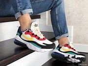 Мужские кроссовки белые с желтым и красным Air Max 270 React 9143 Мелитополь