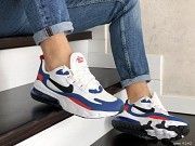 Мужские кроссовки белые с синим и красным Air Max 270 React 9142 Мелитополь