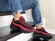 Мужские кроссовки бордовые с черным 9147 Мелитополь