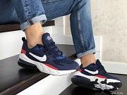 Мужские кроссовки синие с белым и красным Air Max 270 React 9136 Мелитополь