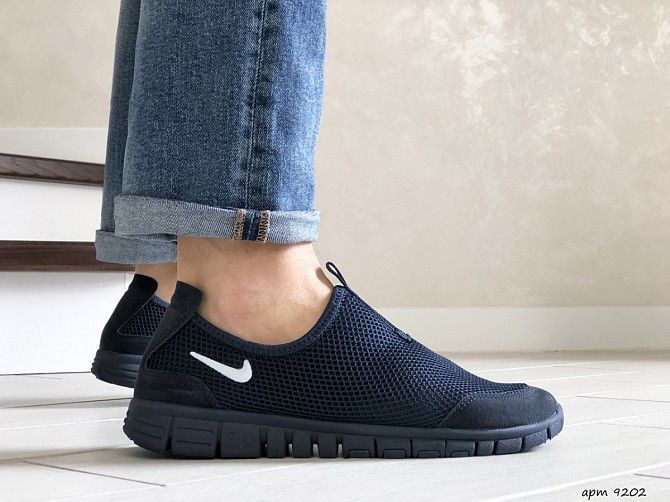 Мужские кроссовки темно синие Free Run 9202 Мелитополь - изображение 1