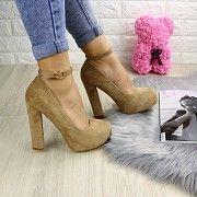 Туфли женские Rich бежевые на каблуках 1241 (40 размер) Мелитополь
