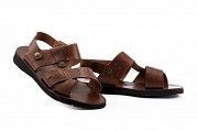 Мужские сандали кожаные летние коричневые Bonis Casual 110 br Мелитополь
