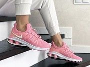 Женские кроссовки розовые с белым Shox Gravity 9304 Мелитополь